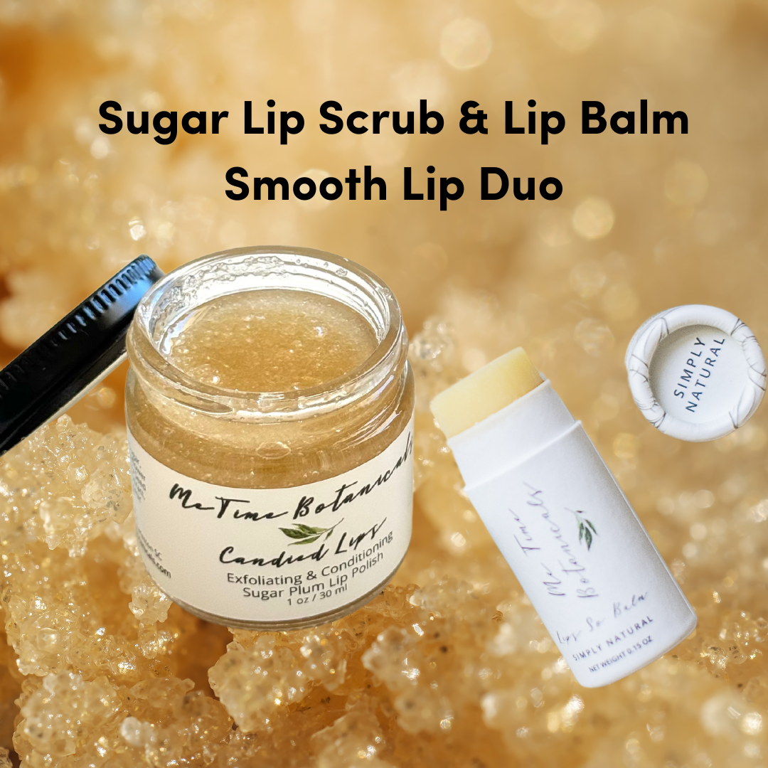 the best Organic Sugar Lip Scrub and Lip Balm Set for dry chapped lips